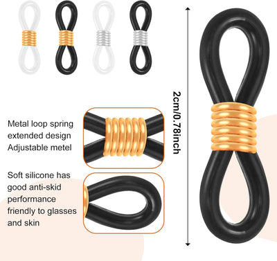 320 Pzas Conector Antiderrap Silicona para Gafas Sol