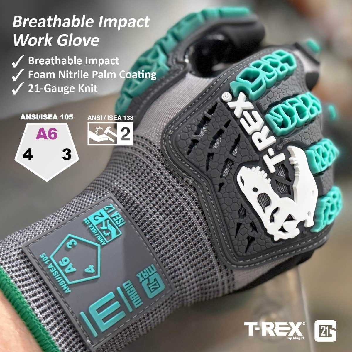 Guantes trabajo impacto ANSI A6 nivel 2 talla 8/M