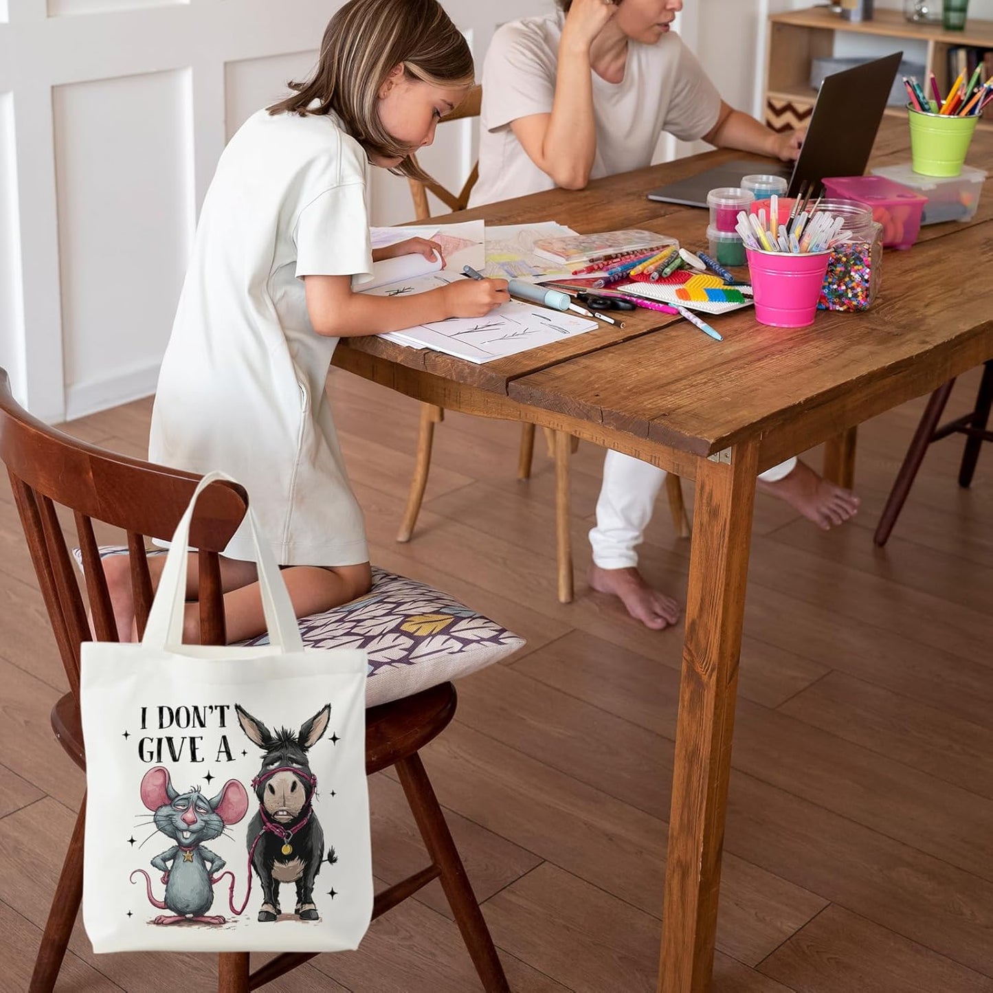 Bolsa reutilizable de labrador chocolate para mujer