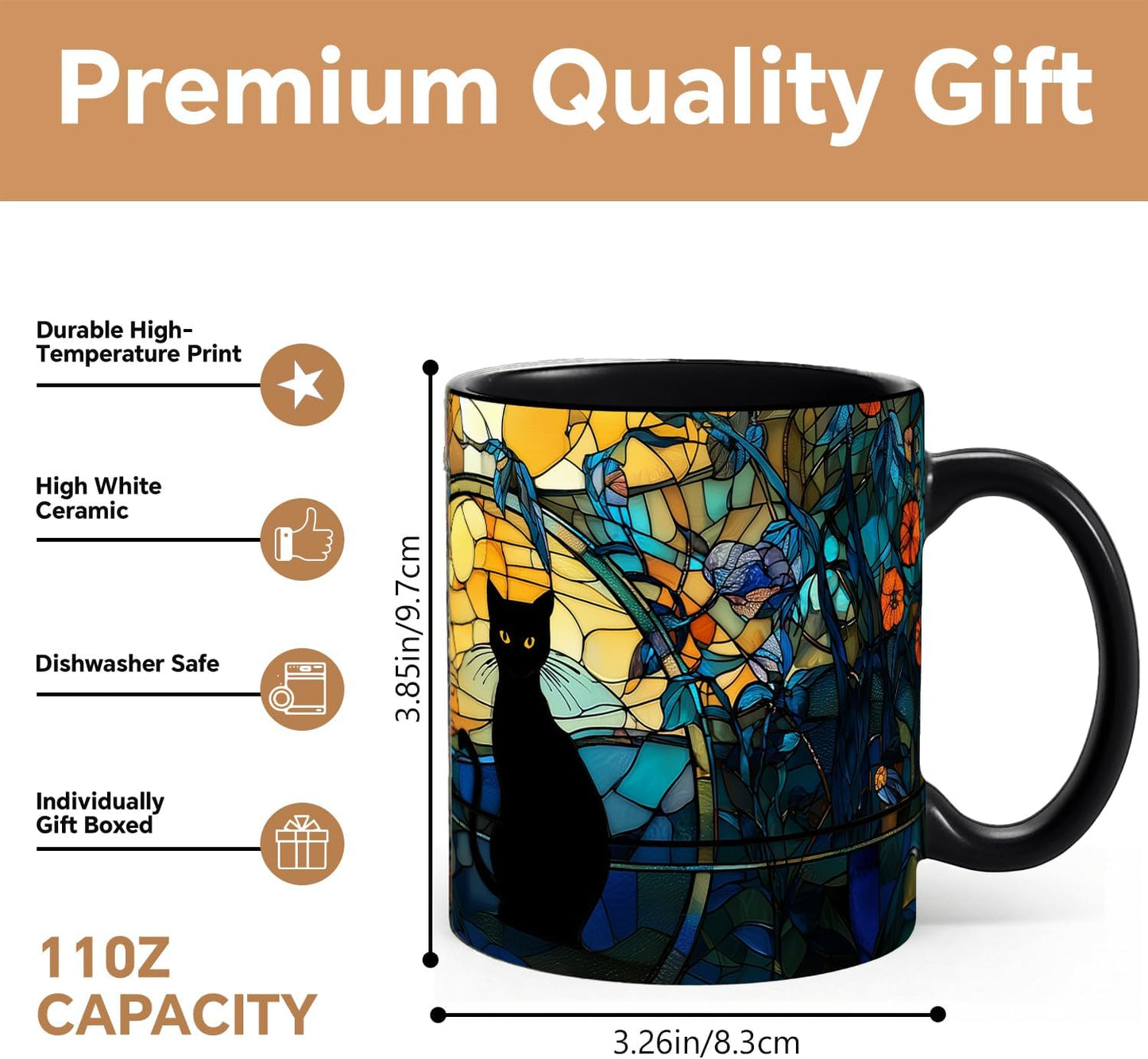 Taza de café con diseño de gatos, regalo para amantes de los gatos