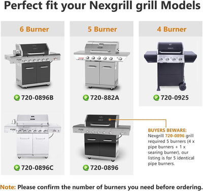 Repuestos parrilla gas Nexgrill 720-0882A con encendedores acero inox