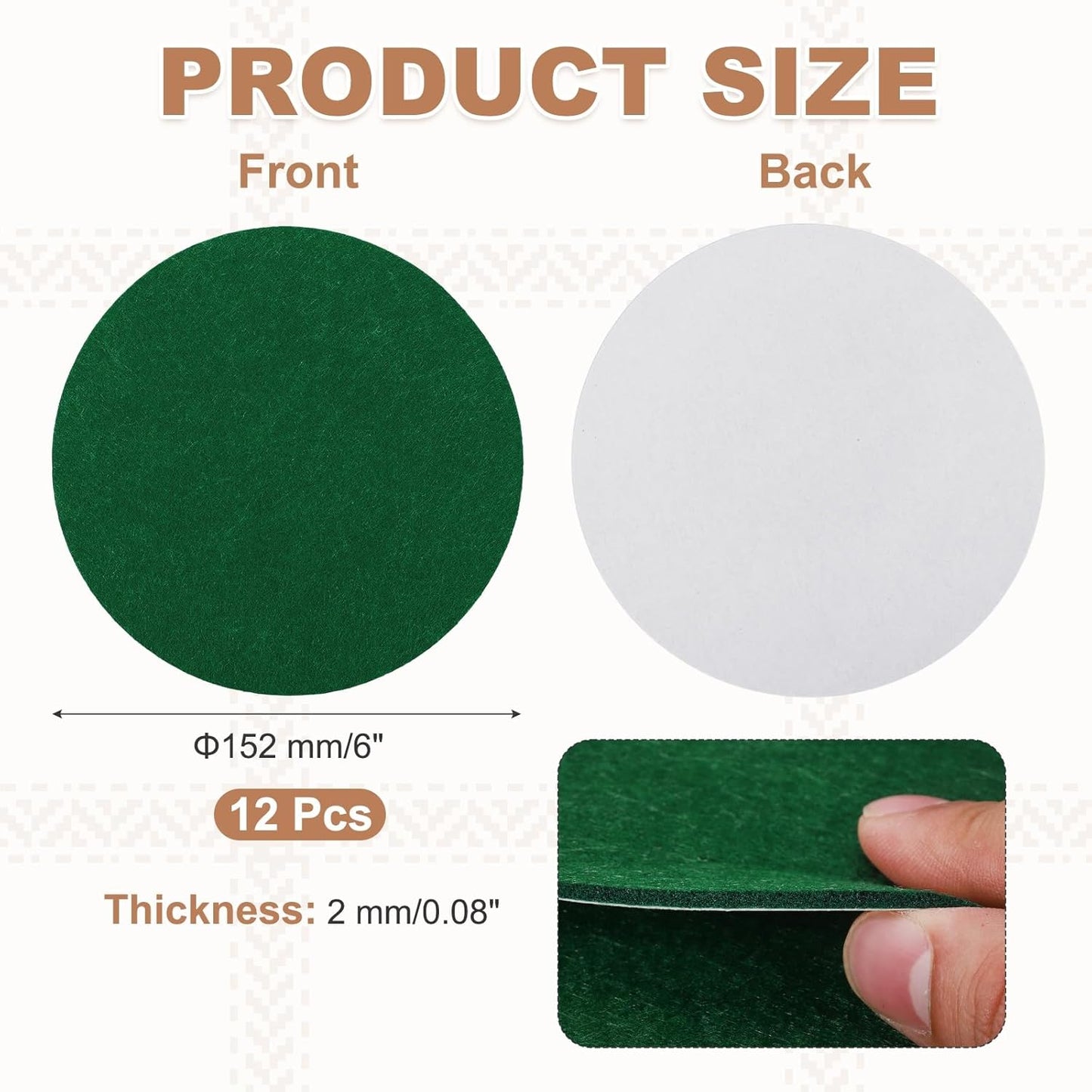 Base fieltro para lámpara 6pulg antideslizante