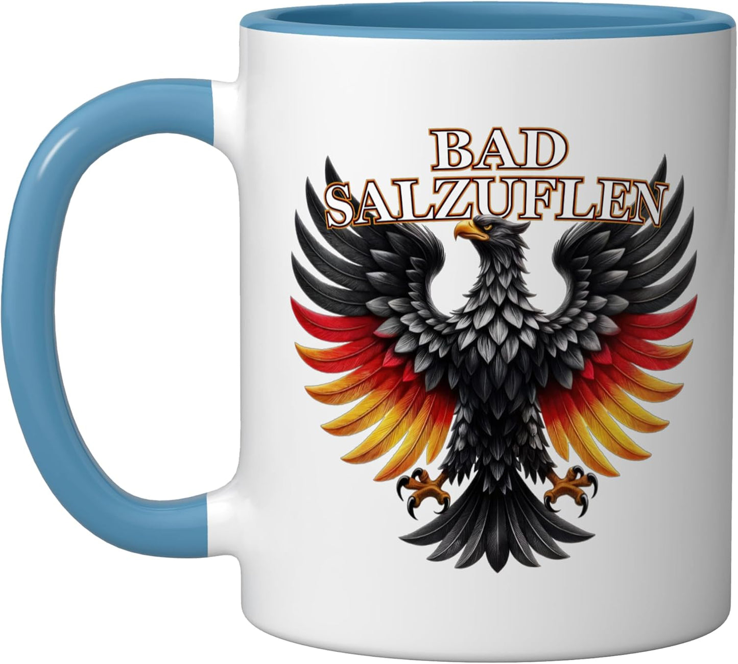 Taza cerámica souvenir Alemania azul/blanco