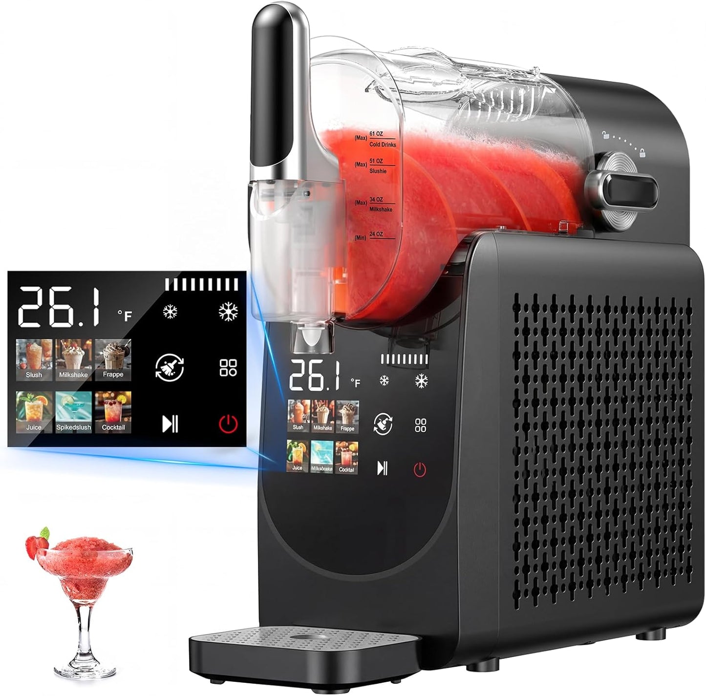 Máquina Granizados 220W 6 Programas Negro 88oz