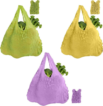 3 Pzas Bolsas Elásticas Plegables para Compras