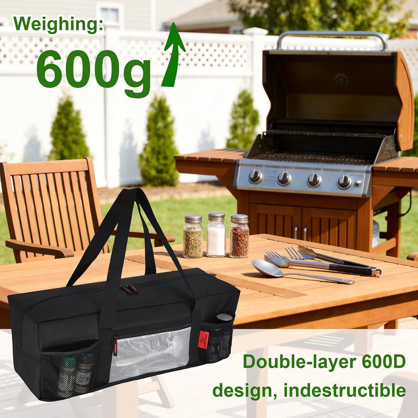 Bolsa almacenamiento herramientas parrilla 24pulg Oxford