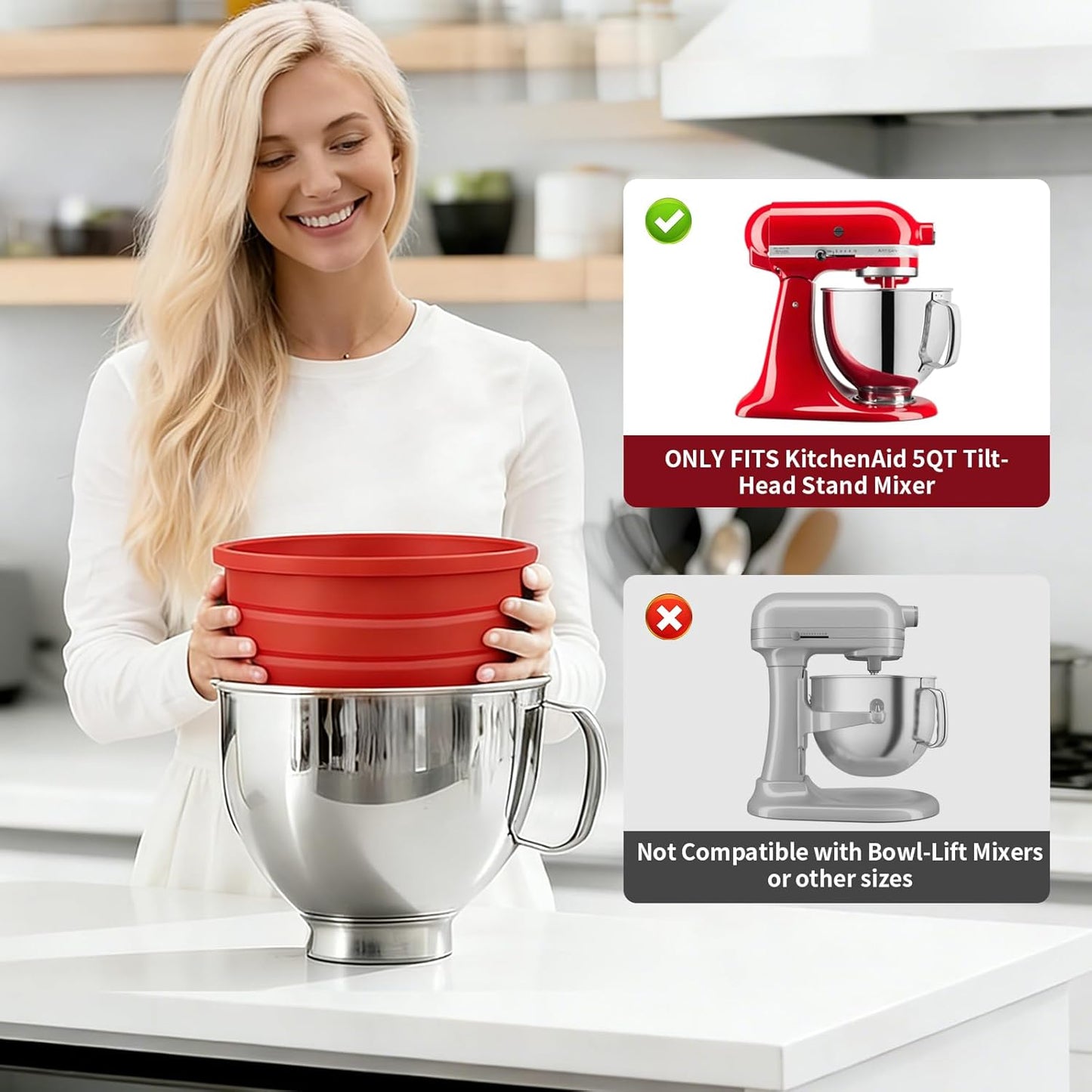Revestimiento silicona para mezcladora KitchenAid 5qt