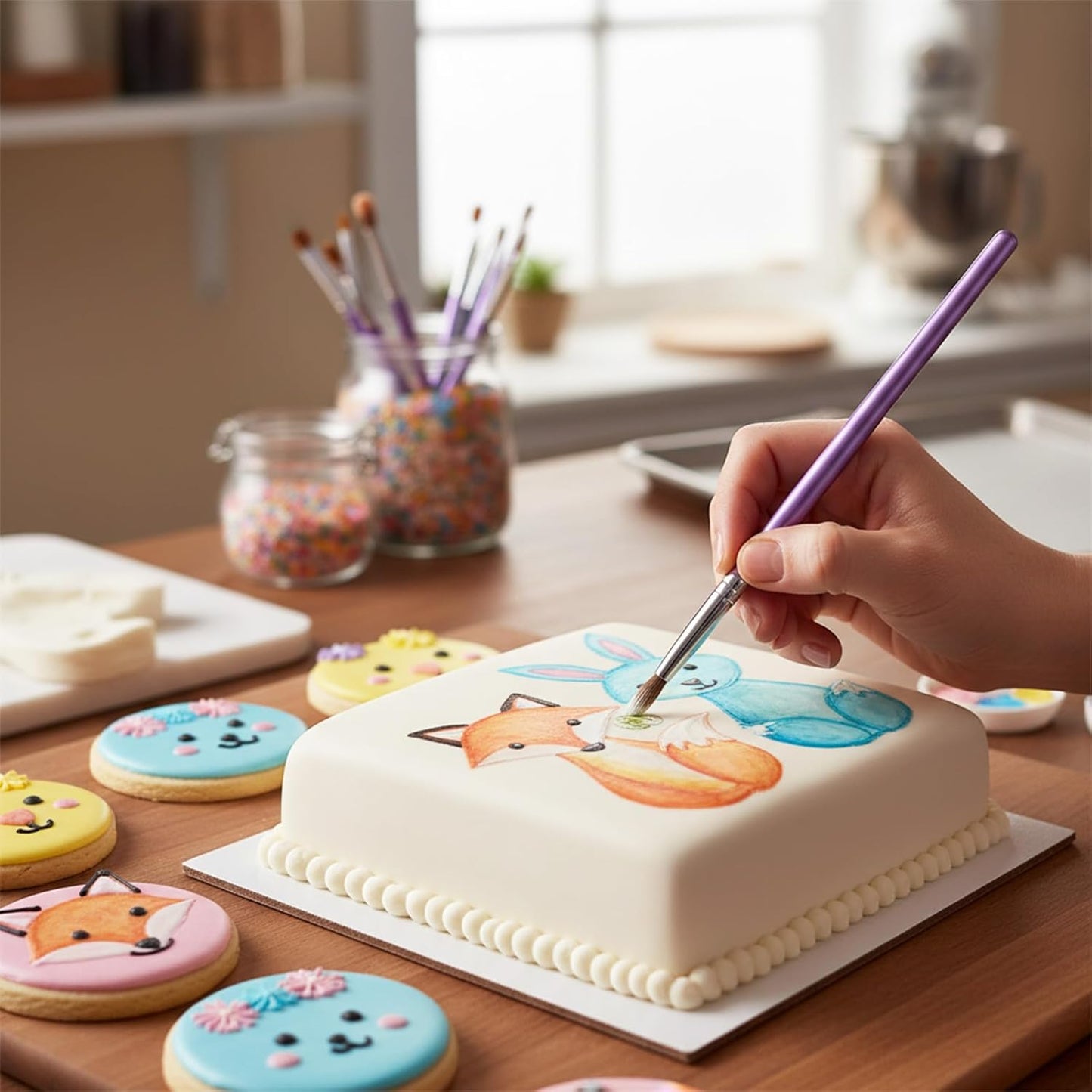 13 Pzas Herramientas Decorar Pasteles Cepillo Galletas