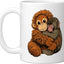 Taza Cerámica para Bebé con Brazo de Abrazo Blanco