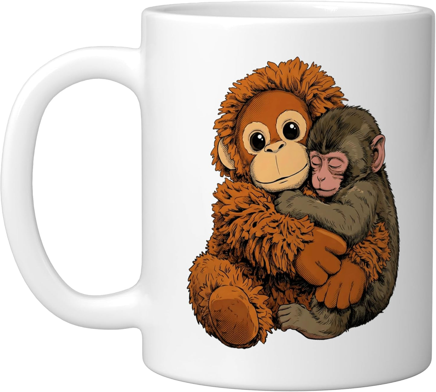Taza Cerámica para Bebé con Brazo de Abrazo Blanco