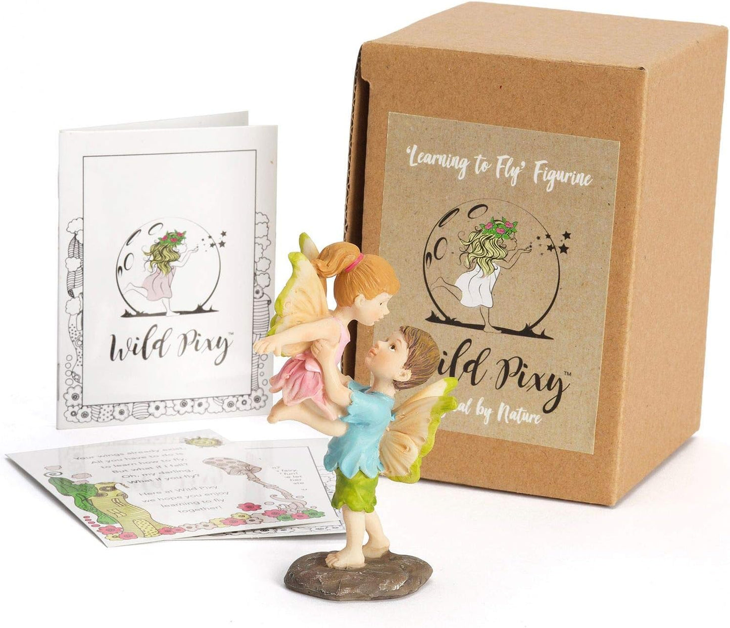 Figura hada miniatura decoración jardín caja regalo