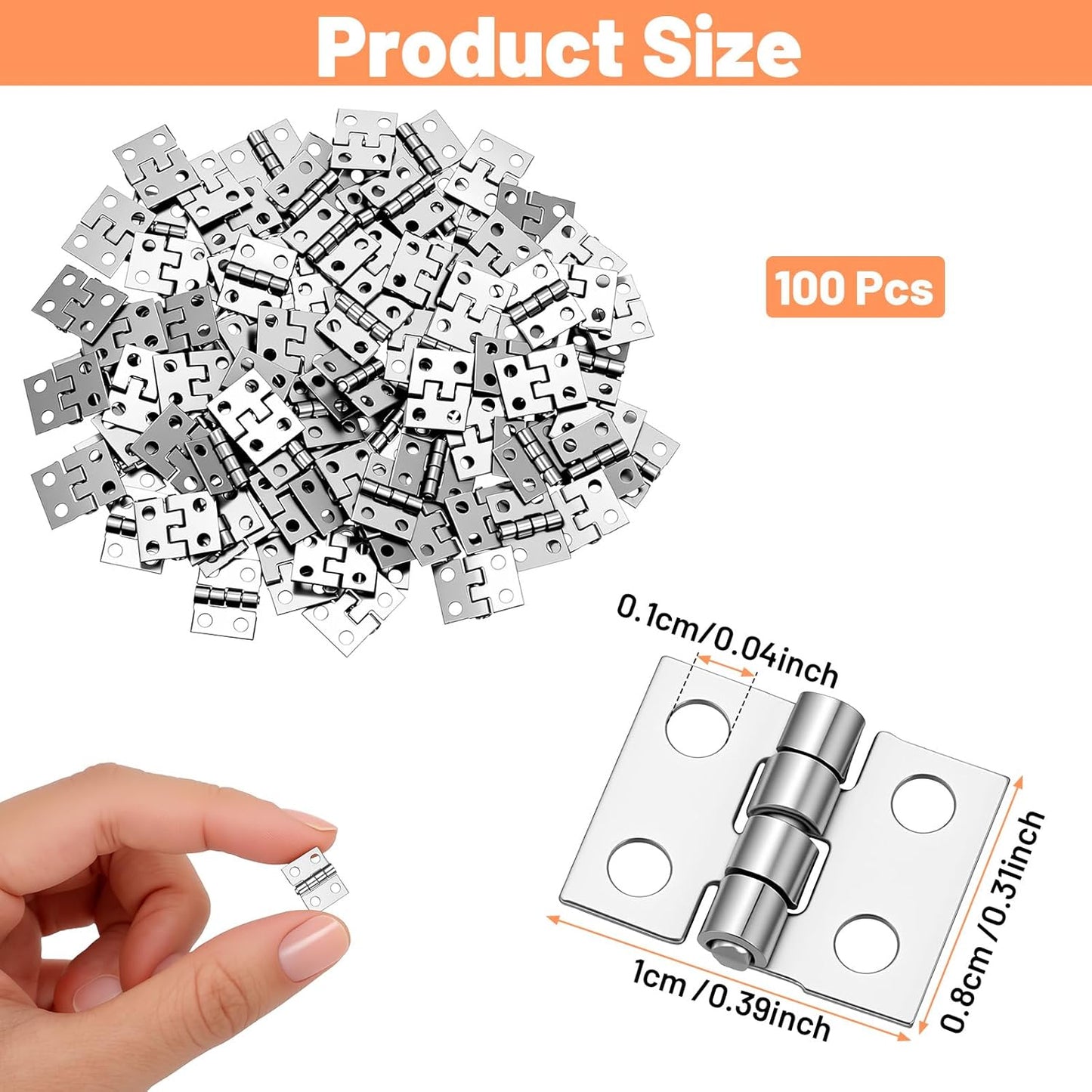 100 Pzas Bisagras Cobre Mini para Cajones