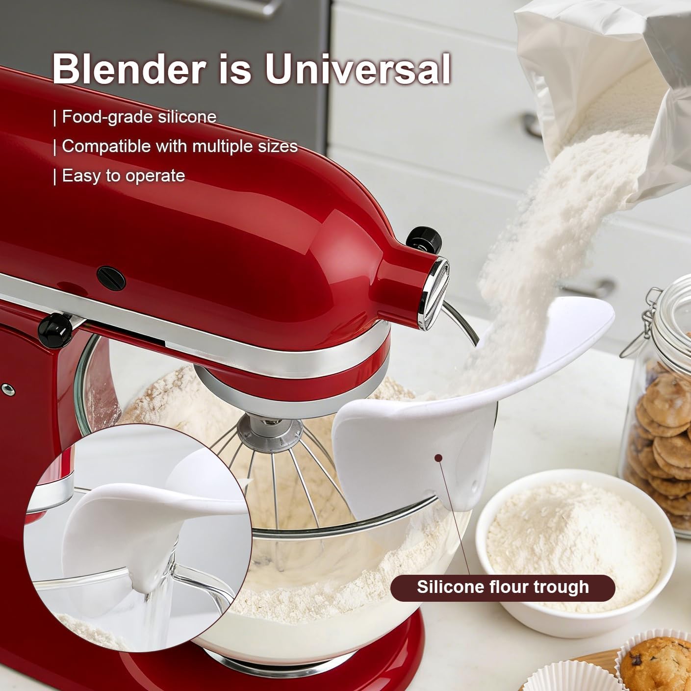 Embudo silicón comp Kitchenaid diseño universal