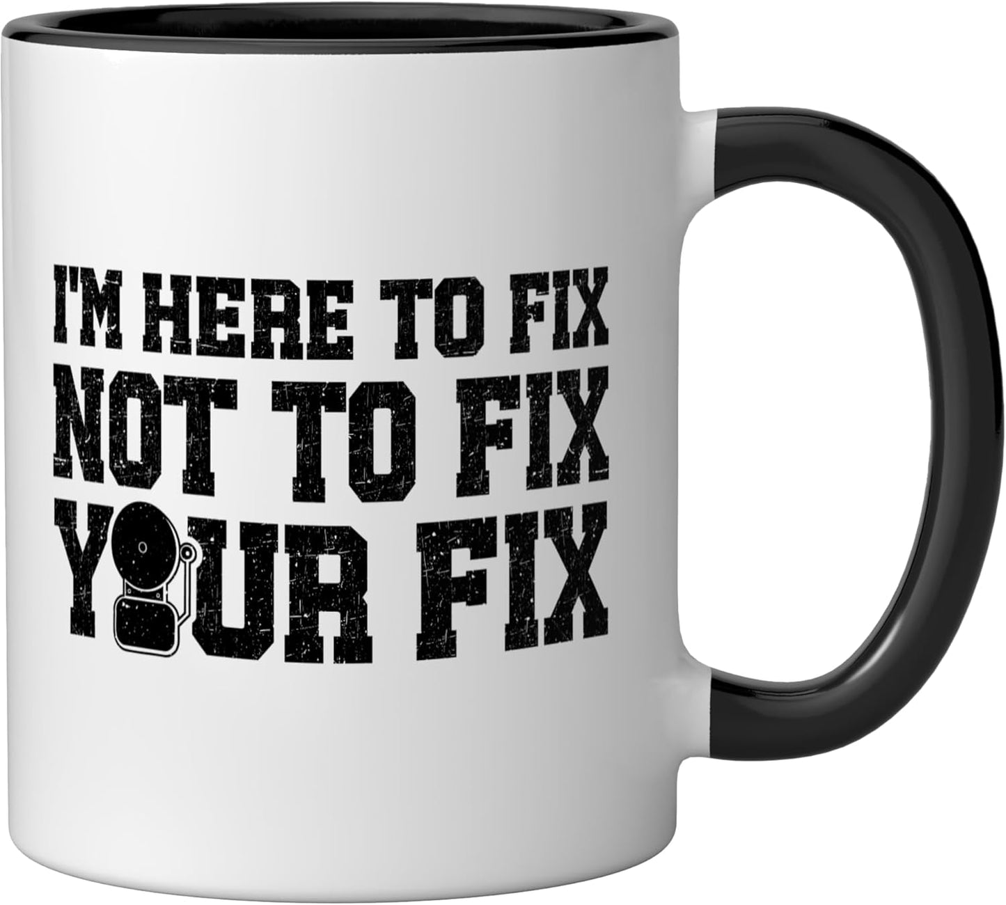 Taza cerámica para instructor de armas negra/blanca