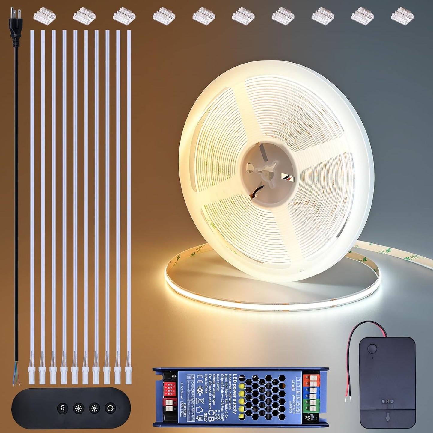 Tira LED COB control remoto cocina 32.8ft