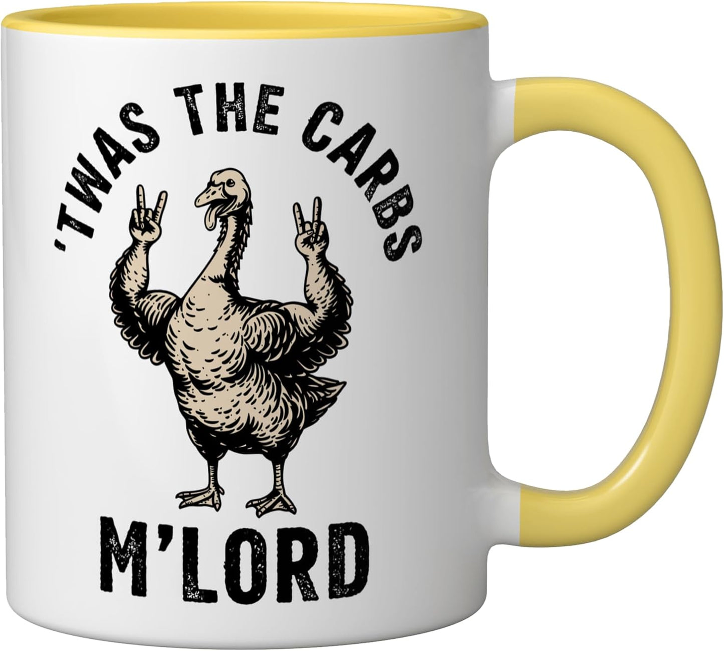 Taza Cerámica M'lord Goose Amarillo/Blanco