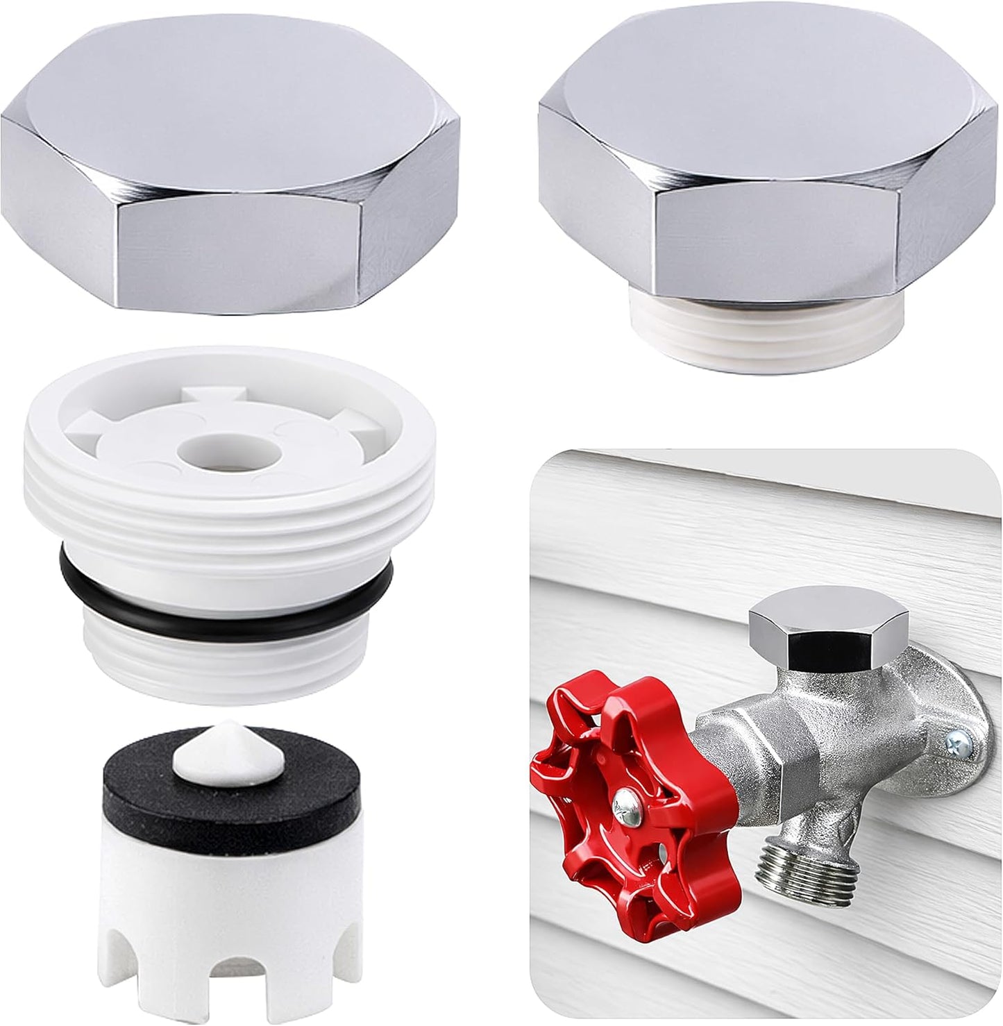 2 Interruptores vacío exterior grifo acero inox comp