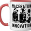 Taza Cerámica para Maceración y Enjuague Rojo/Blanco