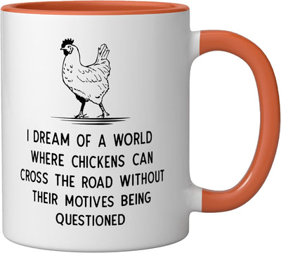 Taza cerámica con tema gallina humorística para amantes de las gallinas