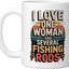 Taza Cerámica I Love One Woman Y Peces Blanco