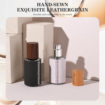 2 Botellas Perfume Vidrio Recargables Viaje Negroblanco 0.7oz