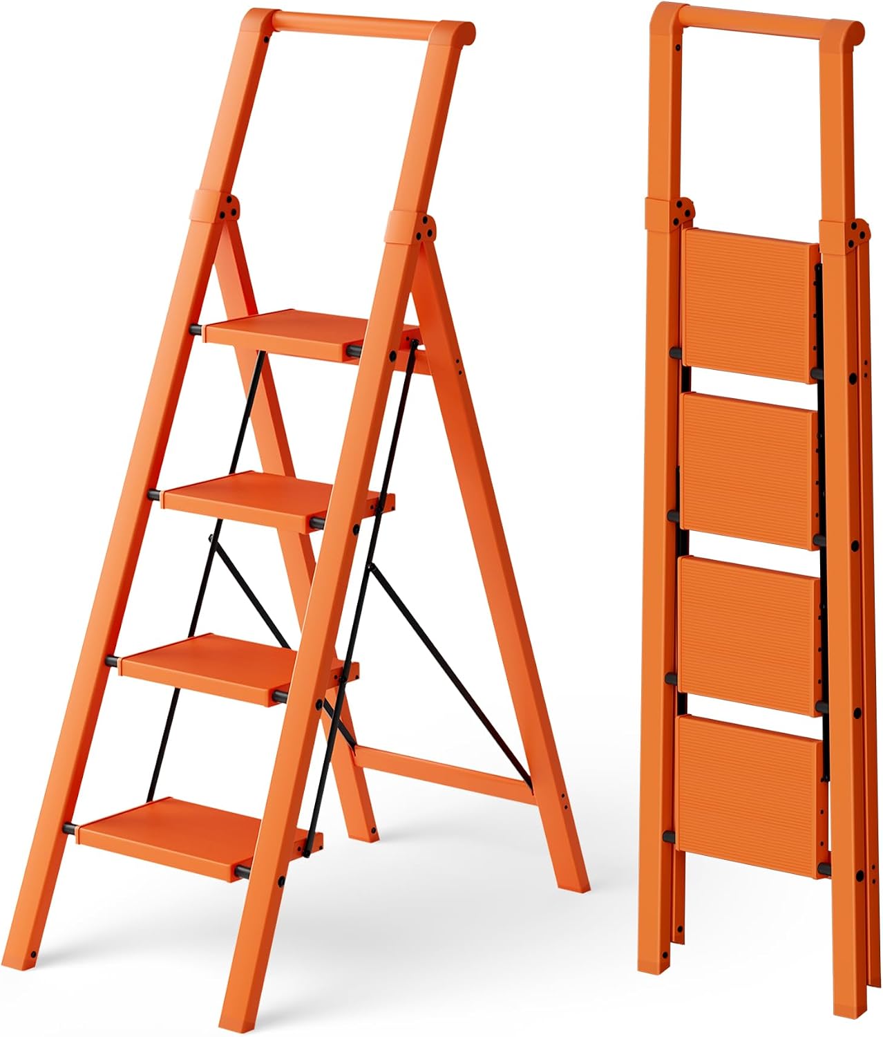 Escalera plegable aluminio 4 escalones antideslizante 330lb