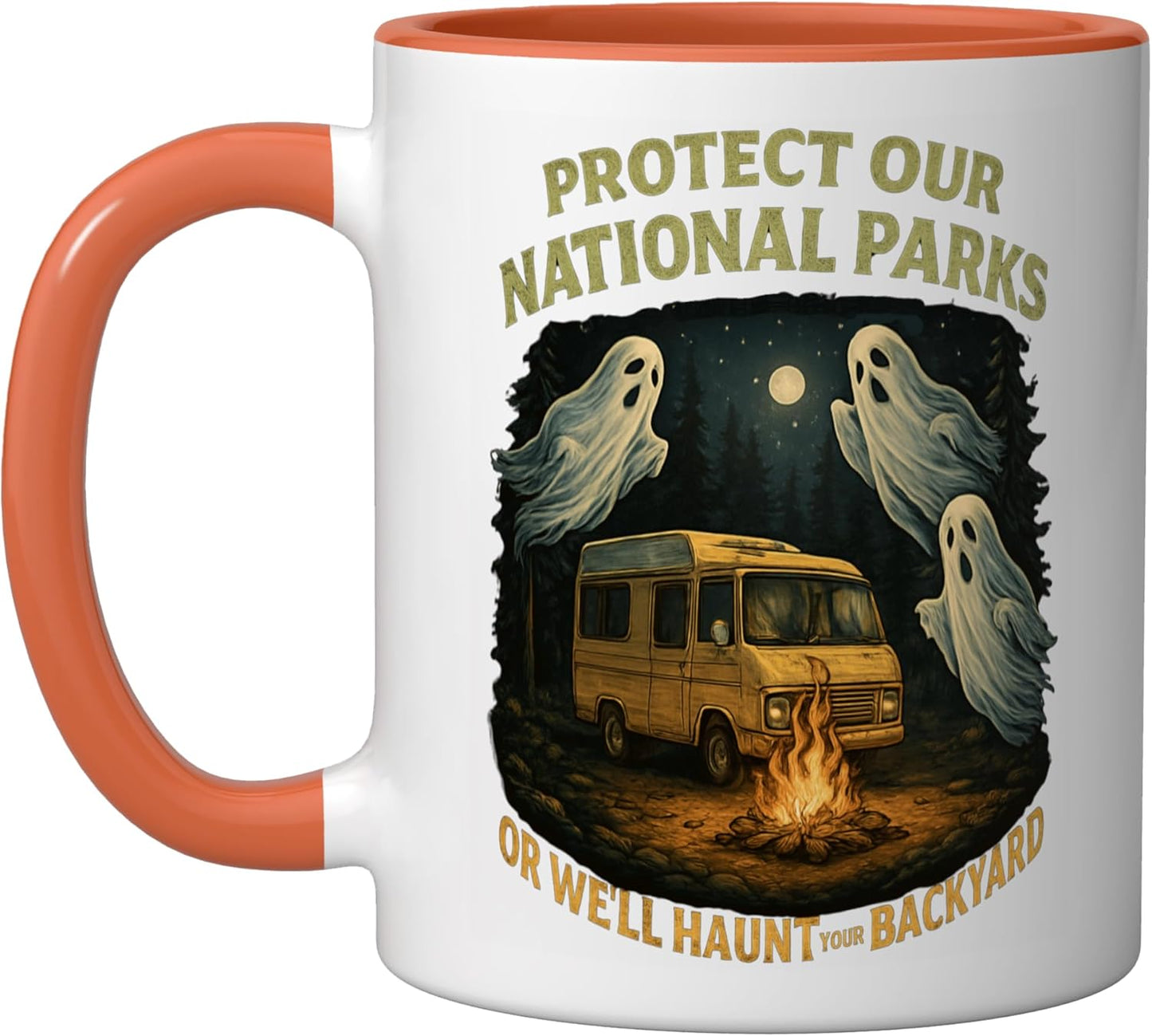 Taza Cerámica Protege Parques Nacionales Fantasma Jardín