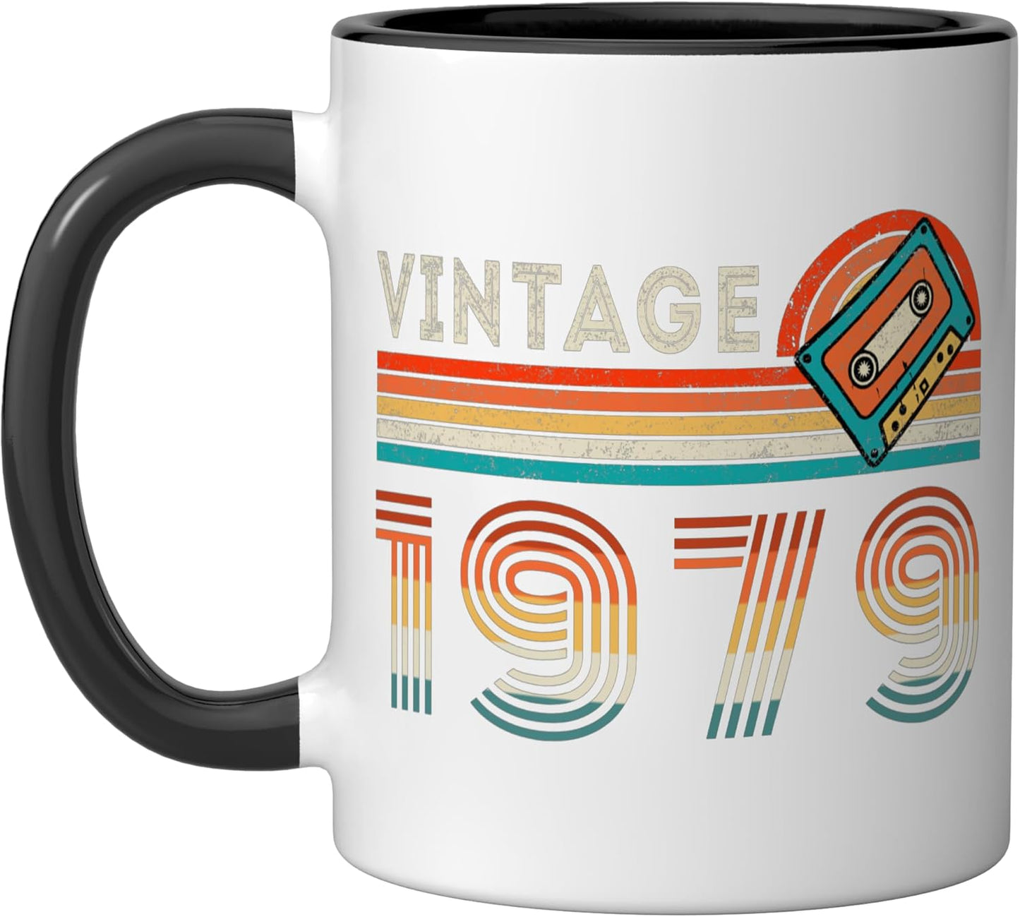 Taza cerámica negra/blanca