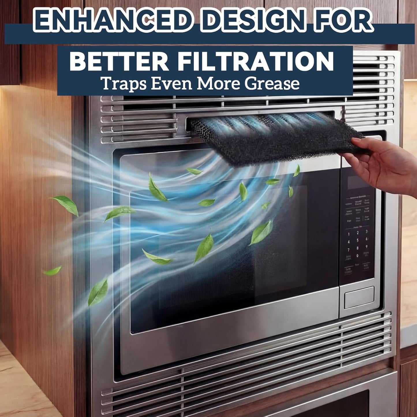 4 Filtros Carbón Repuesto Microondas 18x15pulg Ventilación