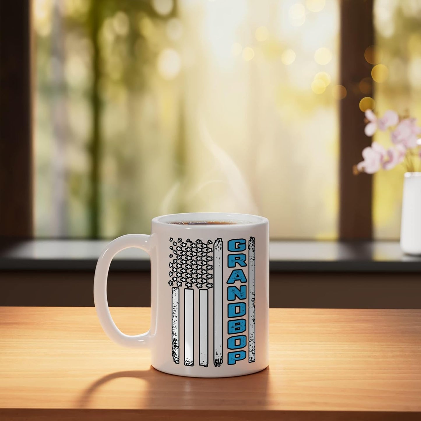 Taza cerámica vintage bandera americana para padre día del padre