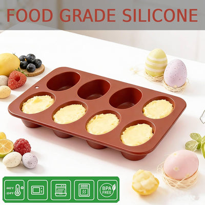 Moldes de silicona 3D para huevos de Pascua veganos y rellenos