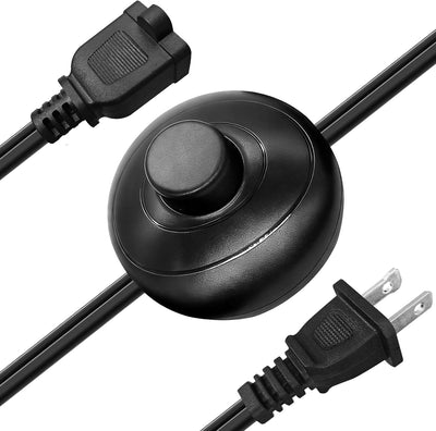 Pedal interruptor pie cable extensión 6pulg 18AWG 3A 125V negro