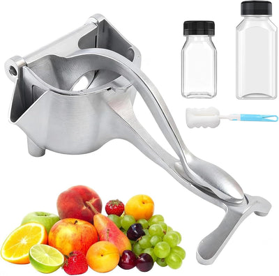 Exprimidor de fruta fresca de aluminio con agarre ergonómico antideslizante