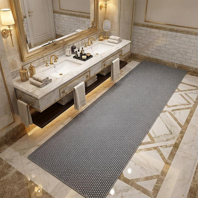Tapete drenaje antideslizante PVC gris 3x8pulg