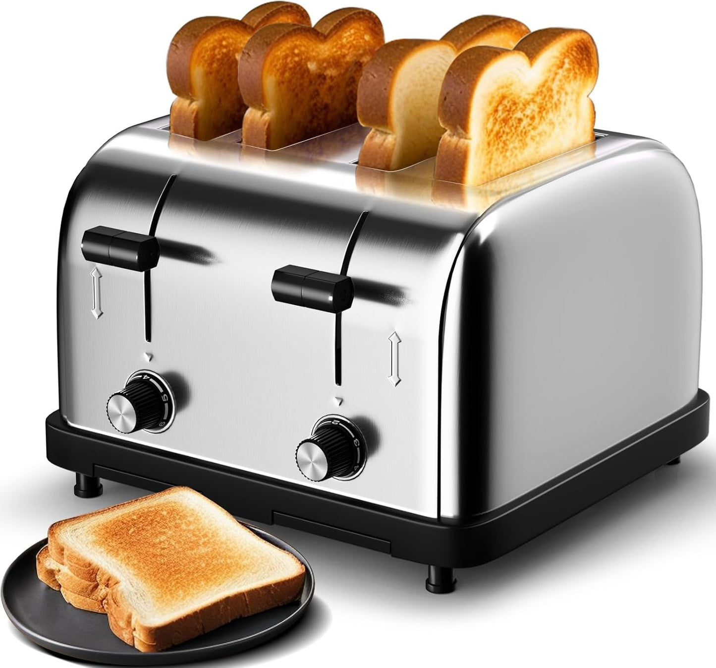 Tostadora comercial 4 rebanadas 1800W acero inox