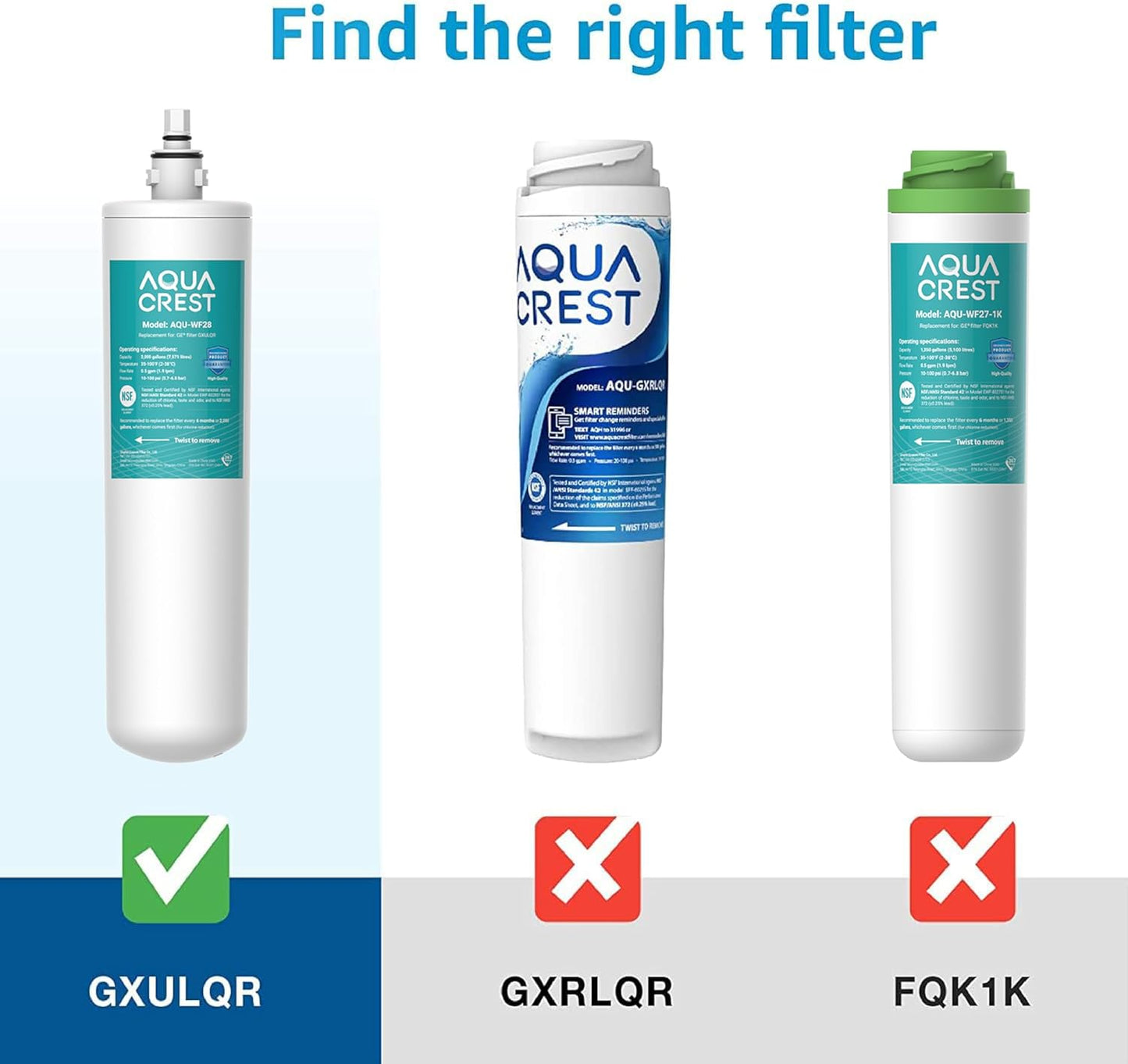 Filtro agua comp GE GXK140TNN GXULQK NSF/ANSI 42 372