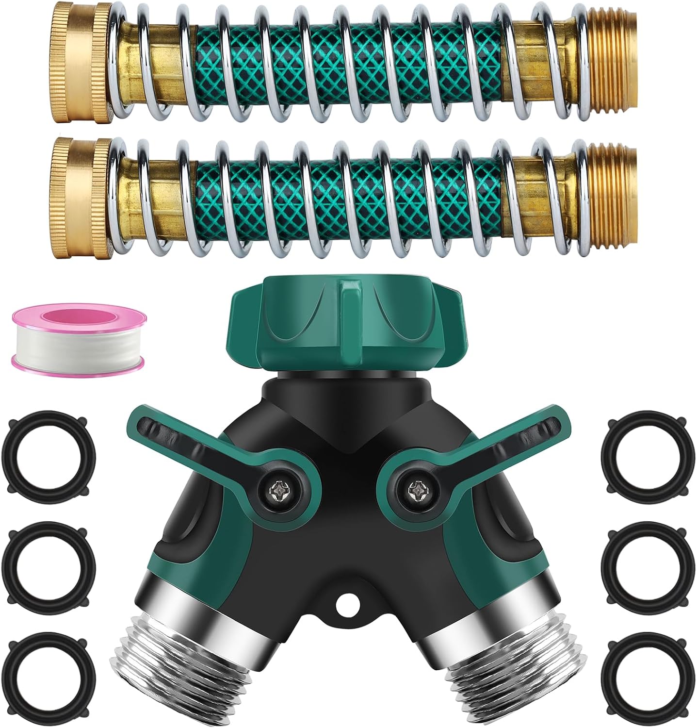 Divisor manguera 3/4pulg con mango goma y conectores metal