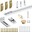 Kit herrajes puerta plegable 48pulg riel metal blanco
