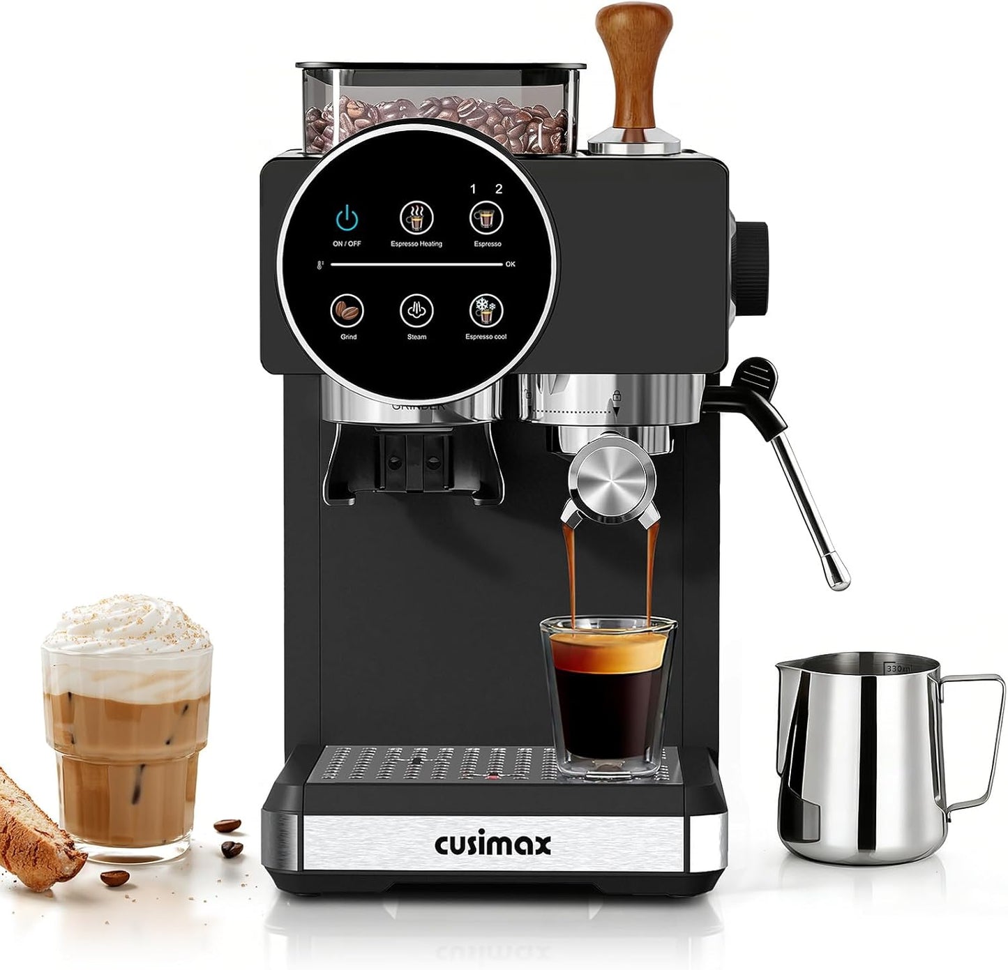 Cafetera Espresso 20 Bar Espumador Leche Tanque 60oz