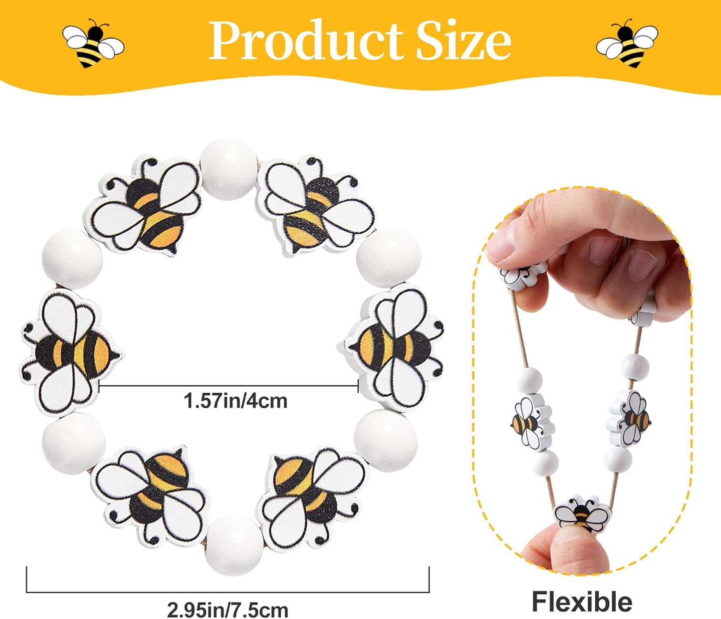 6 Servilleteros Abeja Madera para Pascua Boda Fiesta