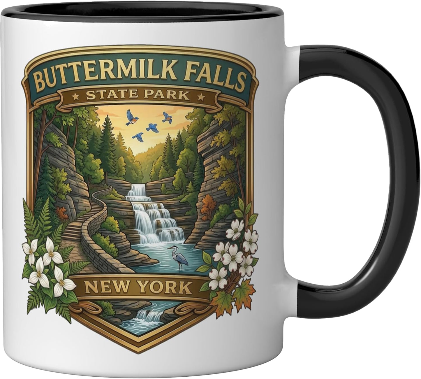 Taza cerámica Buttermilk Falls Ithaca Nueva York