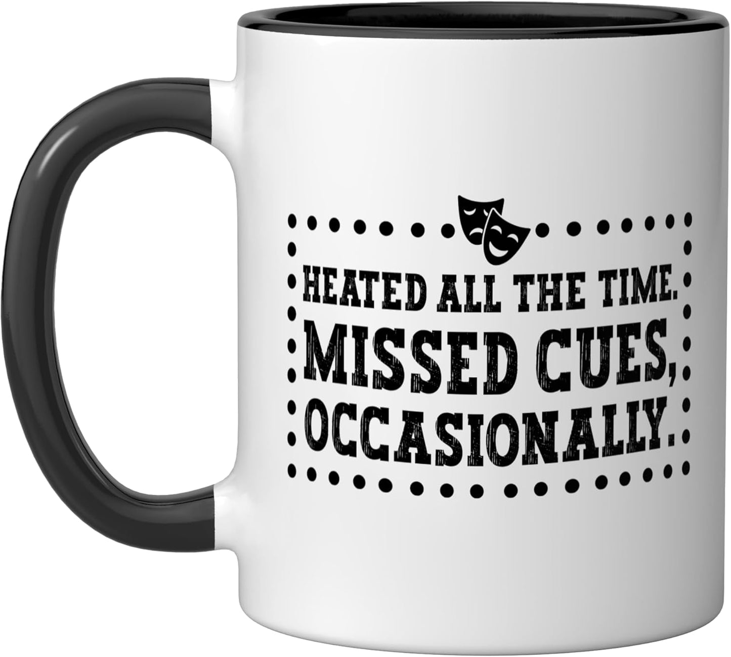 Taza Cerámica Maestro Teatro Drama Negro/Blanco