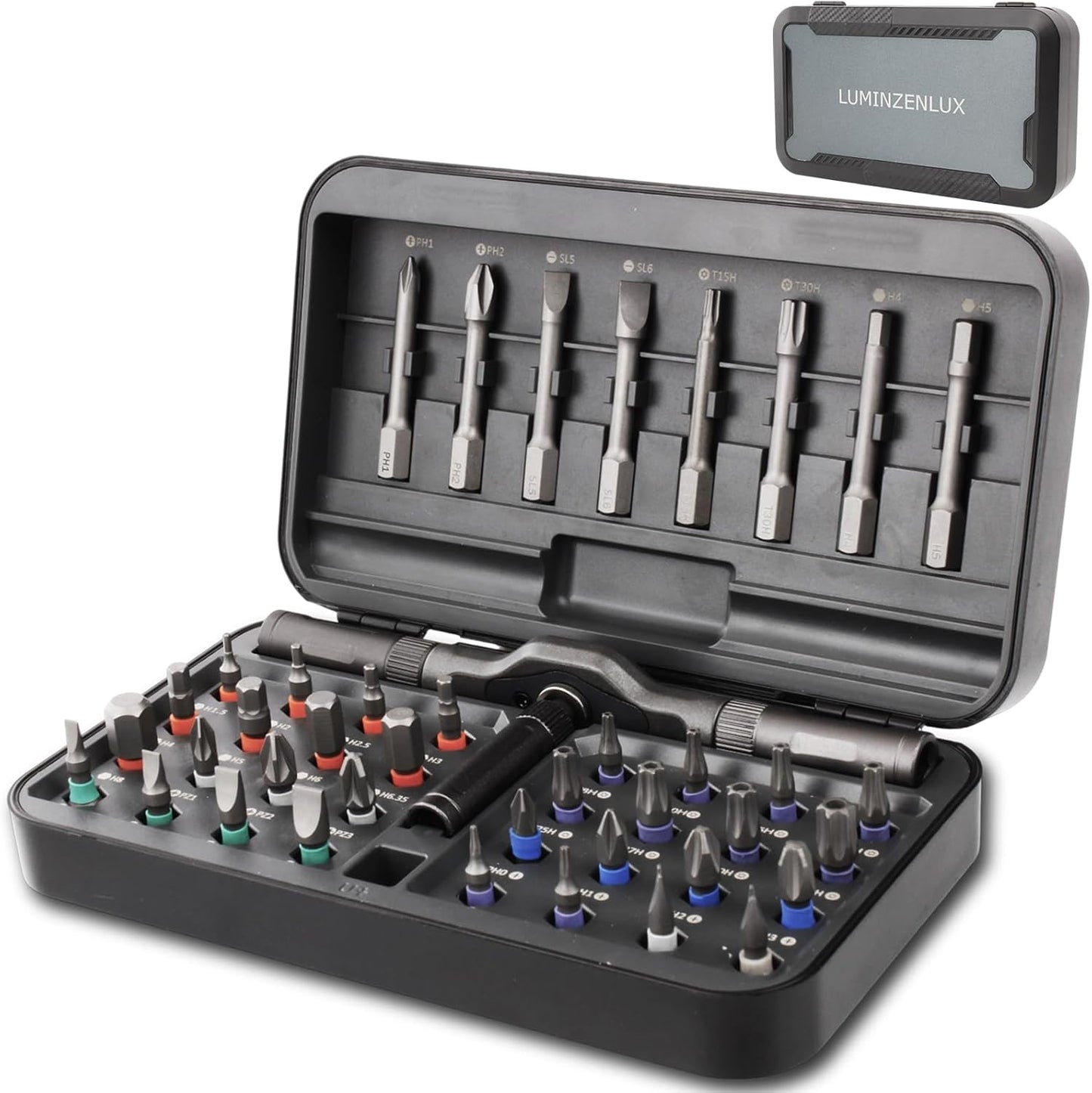 Set destornilladores trinquete magnético 42 pzas acero S2