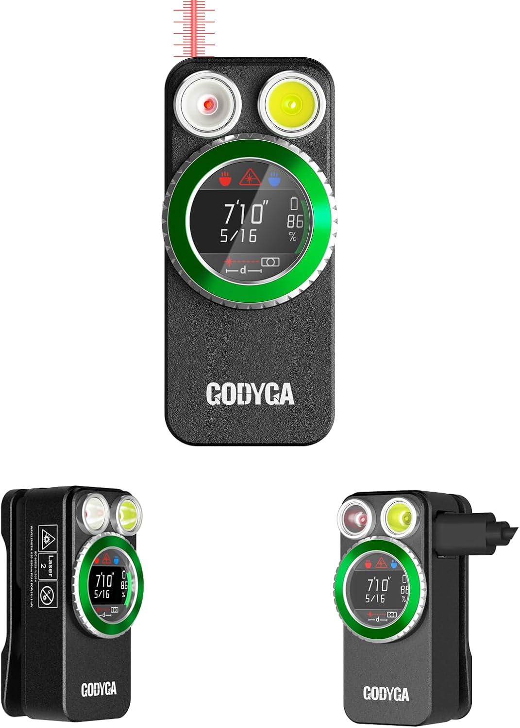 Linterna EDC 4en1 con láser 650lúmenes recargable