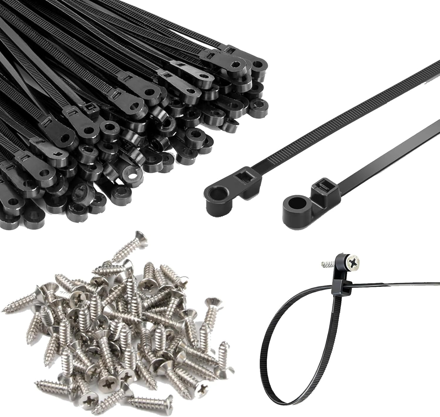 Pack 200 Bridas Cable 12pulg Orificios S Resistentes 100lb