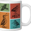 Taza Cerámica Meep Bird Meme Observa Avestruz Blanco