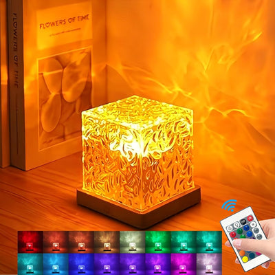 Lámpara cubo 16 colores proyector ondas y galaxia para dormitorio