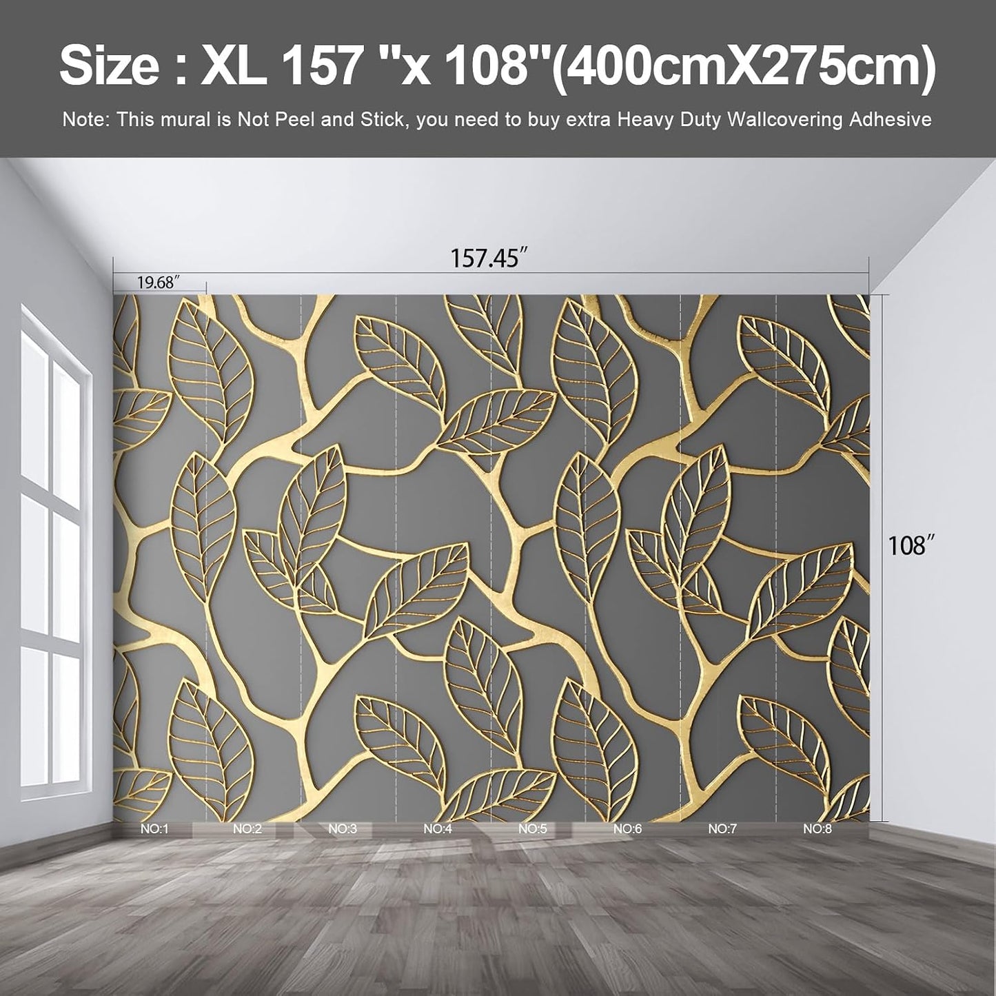 Papel tapiz relieve 3D para sala y dormitorio 108x157pulg