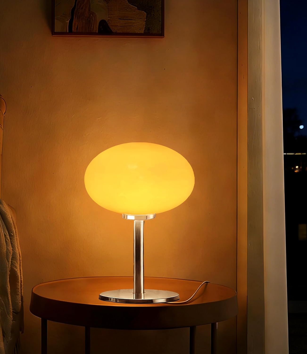 Lámpara cristal forma hongo regulable 3 temperaturas