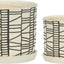 Set 2 Macetas Cerámica Geométricas con Platillo 6 y 8